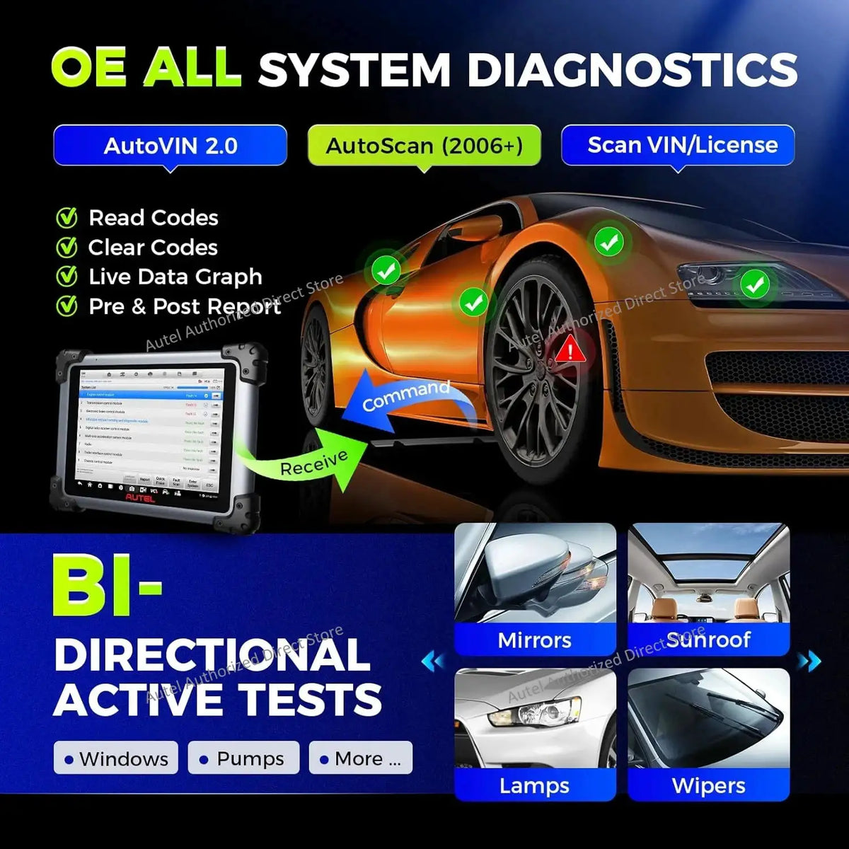 Autel MaxiSYS Elite II PRO TOP Diagnostic Tools J2534 ECU Programming Coding, Automotive Scanner Motor TruSpeed, 2 Years Update