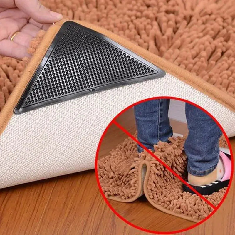 Triangle Rug Gripper Set 4 To 8 Piece Washable Anti Slip Mat