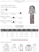 Kliou Mesh Vintage Prints Maxi Dress Women Sheer Long Sleeve Bodycon Party Dress