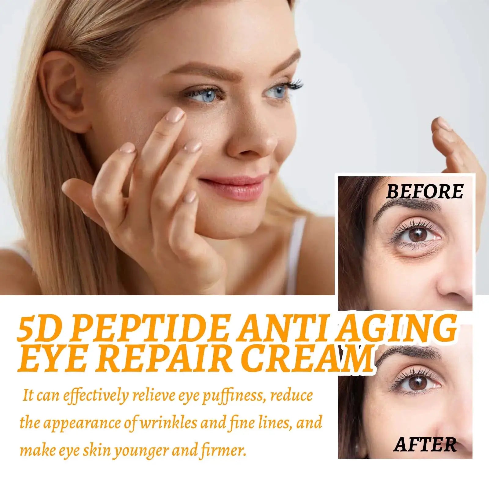 5D Peptide Anti Wrinkle Eye Care Cream Remove Dark Circles Under the Eyes Anti Eye Bag Reduce Fine Line Firming Lifting Eye