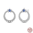 Sterling Silver Double Circle Earrings