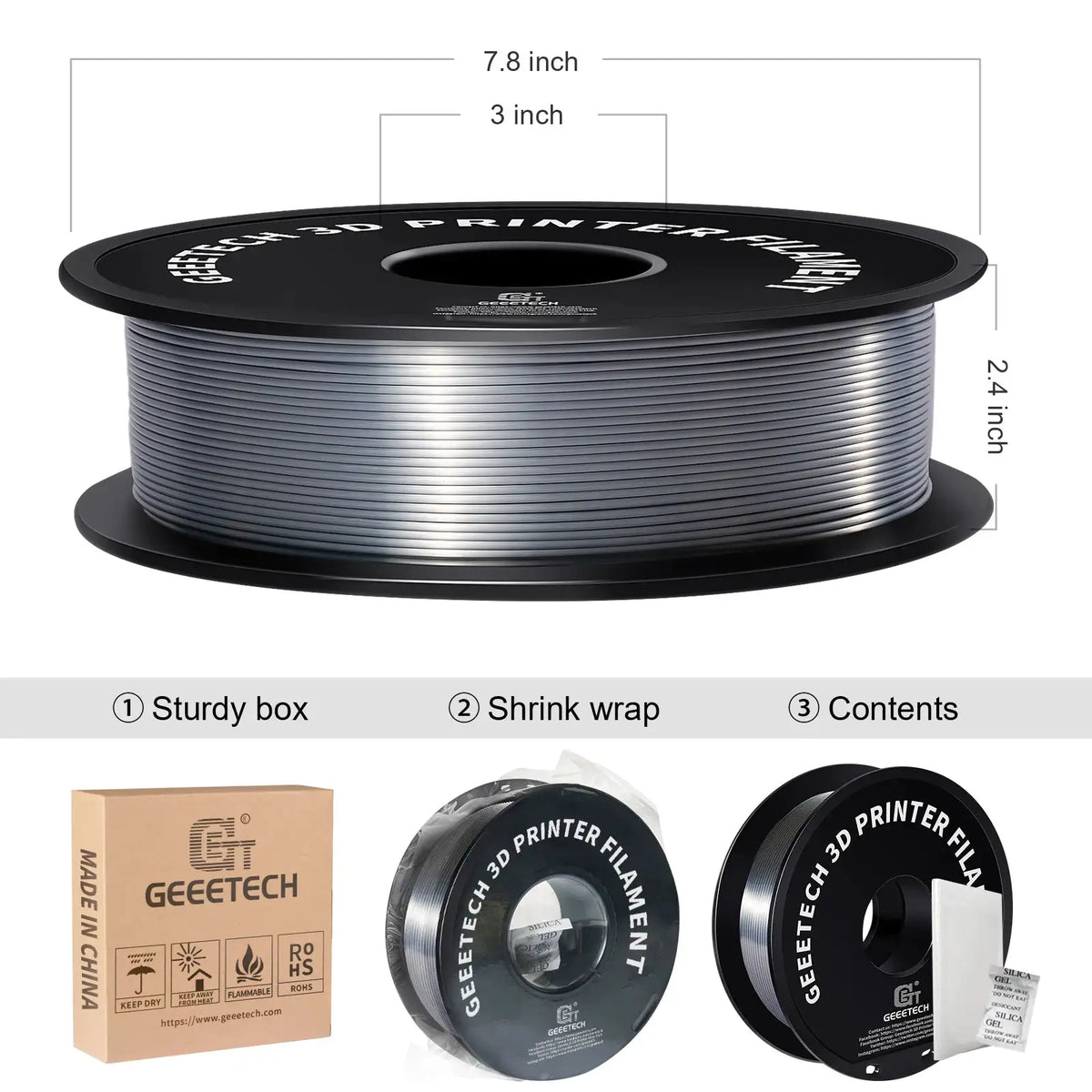 Smooth Silk PLA Filament Super Strong — 2 Silk Deep Green france — product view 5