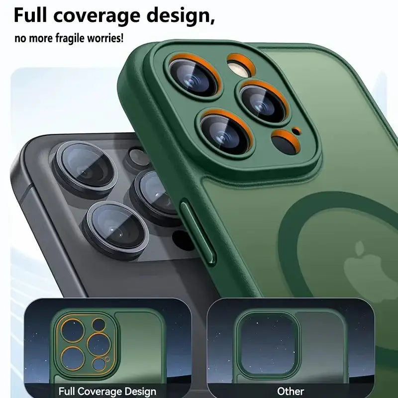 Luxury Frosted Phone Case For iPhone 18 17 16 15 14 13 12 11 18 Pro Max Plus Air E For Magsafe Matte Transparent Magnetic Cover