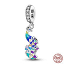Real Sterling Silver Colorful Butterfly