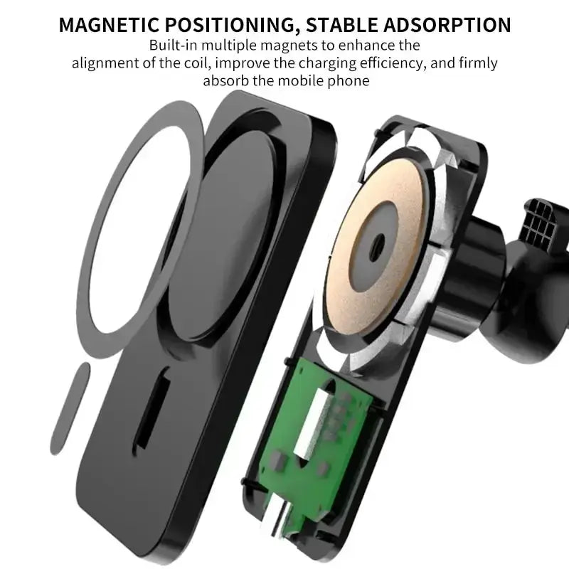 30W Magnetic Car Wireless Charger Air Vent Phone Holder