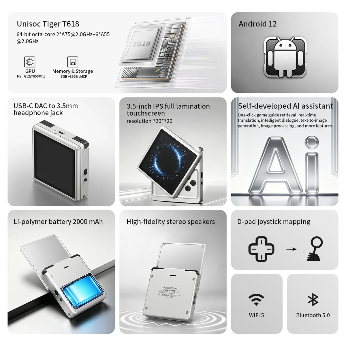 Anbernic RG Rotate Retro Handheld Game Console Android IPS Screen — product view 8