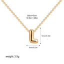 3D Bubble Initial A-Z Mini Necklace Gold Plated Jewelry Gift