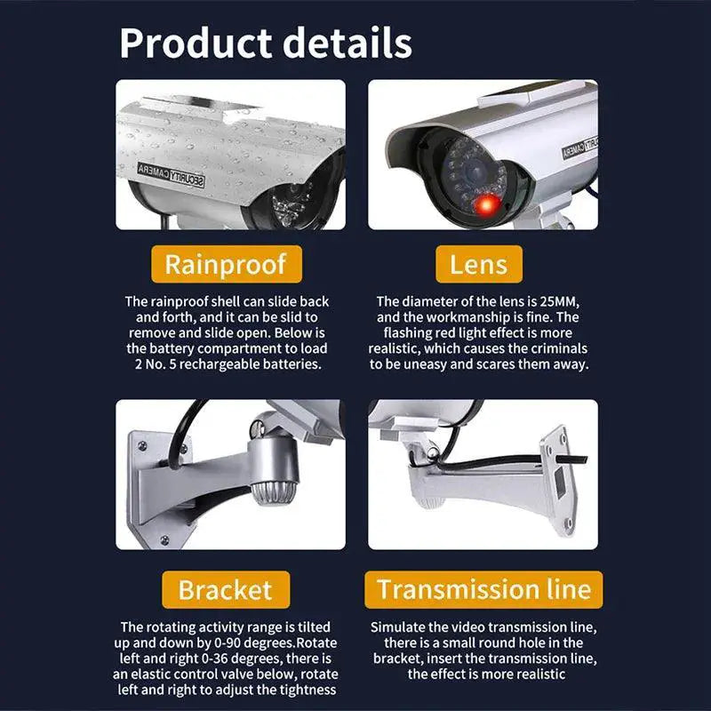 Solar Powered Security Camera With LED Light Deterrent