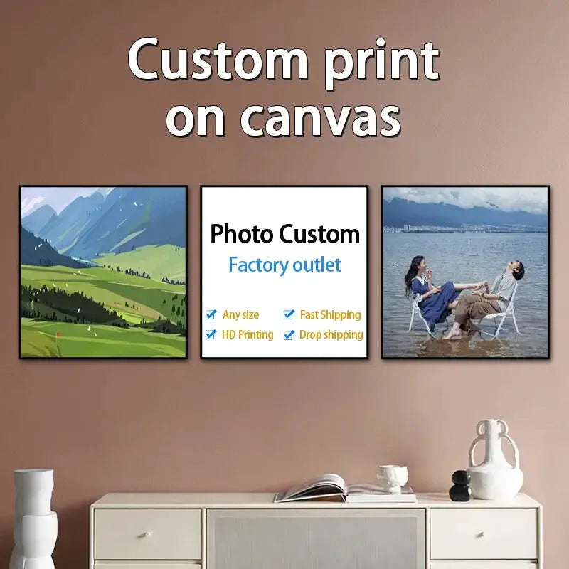 Custom Canvas Print Personalized Wall Art For Living Room