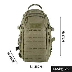 Tactical 25L Backpack For Men Women Travel Leisure Sports