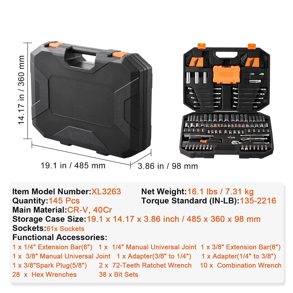 Professional Mechanic Socket Set — product view 8