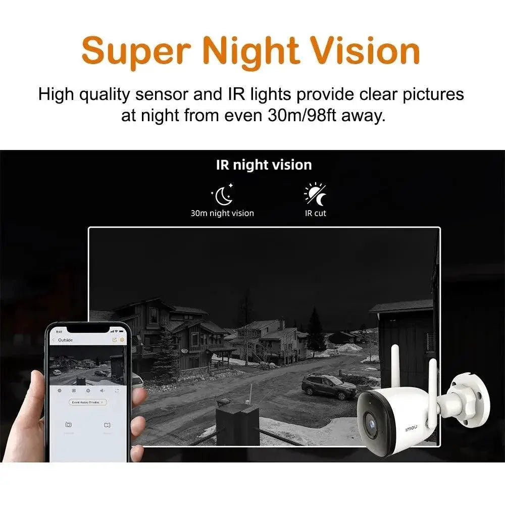 Imou Bullet 2C AI Surveillance Camera 2MP Weatherproof
