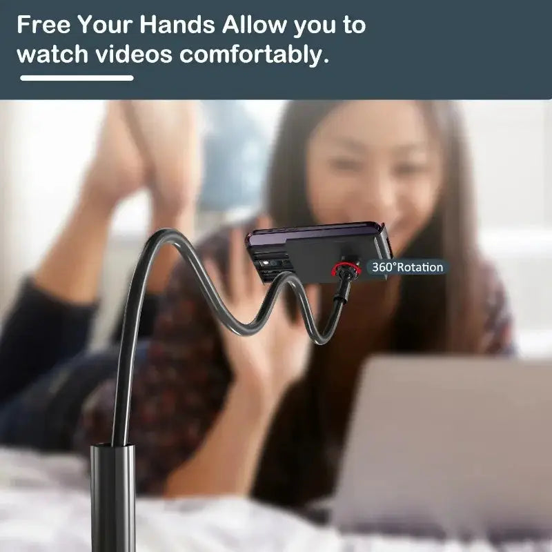 360° Flexible Gooseneck Phone Tablet Stand Adjustable Lazy Bed Mount Clip For Smartphones Tablets