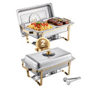 SucceBuy Pack Chafing Dish Buffet Set Stainless Steel Chafer