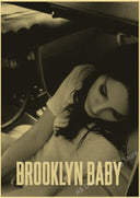 Lana Del Rey Retro Kraft Paper Music Album Poster Vintage Decor