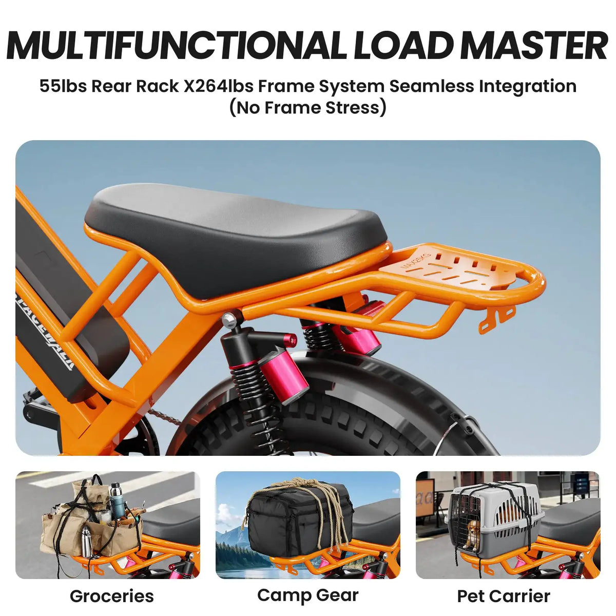 Spacewalk 2000W Electric Dirt Bike for Adults 20×4.0 Fat Tire Electric Bike UL Certified 720Wh Battery 70 Miles Long Range Off Road Mountain E-Bike Full Suspension Electric Bicycle