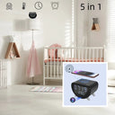 Wireless Charging Alarm Clock Camera - 4K HD Surveillance, Motion Detection, Remote Viewing, Recording, App, Temperature Display