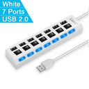 7 Port Usb Hub - Swift Data Connection For Pcs