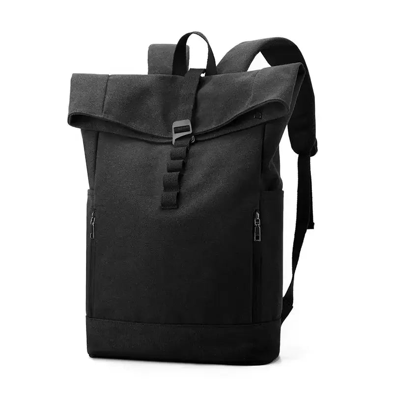 Rolled Roll Top Backpack Travel 15.6in Laptop Business Rucksack Outdoor Hiking School Bag Canvas Weekend Luggage Storage Bags