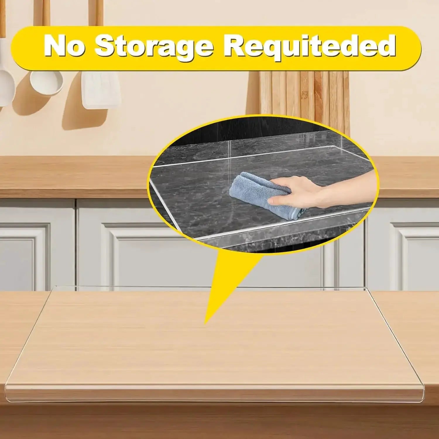 Acrylic Transparent Cutting Board With Lip Anti Slip Gadget