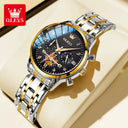 OLEVS Women Diamond Dial Steel