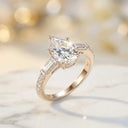 Pear Moissanite Ring In Silver