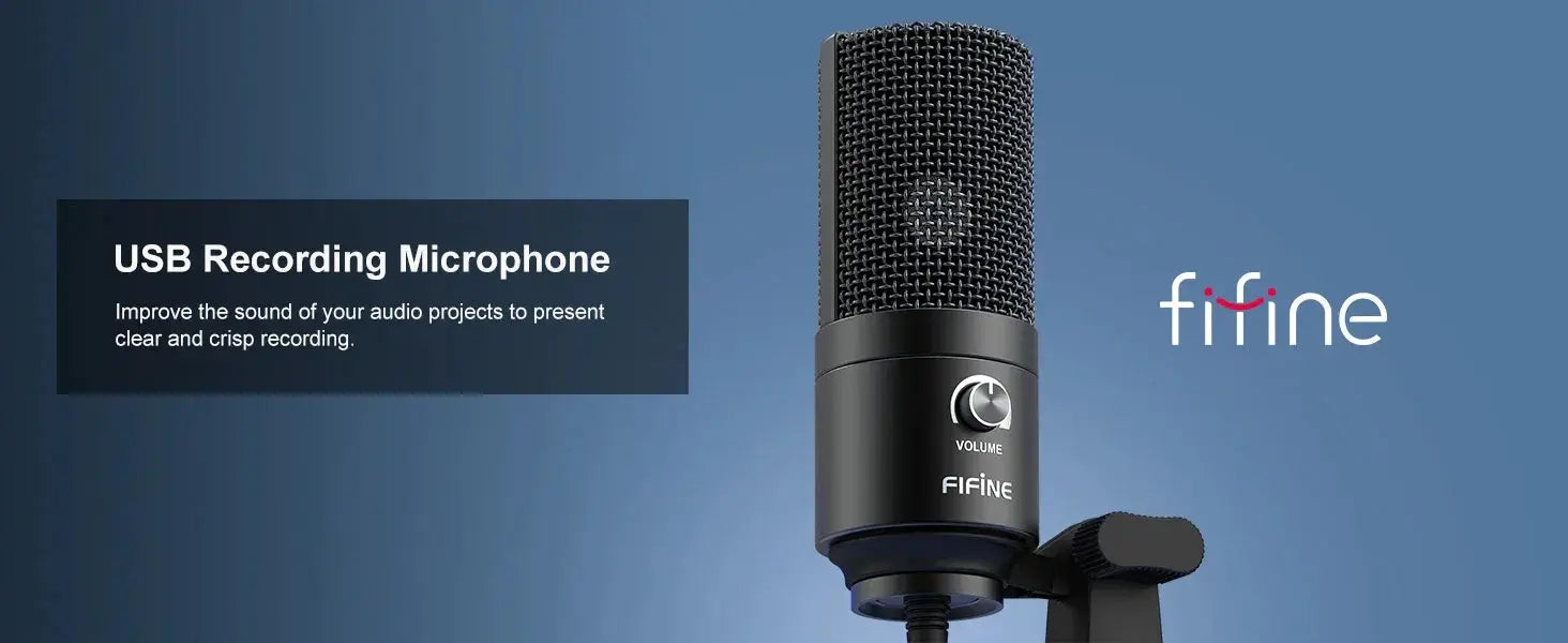 USB Condenser Microphone With Gain Knob K669 For Streamers