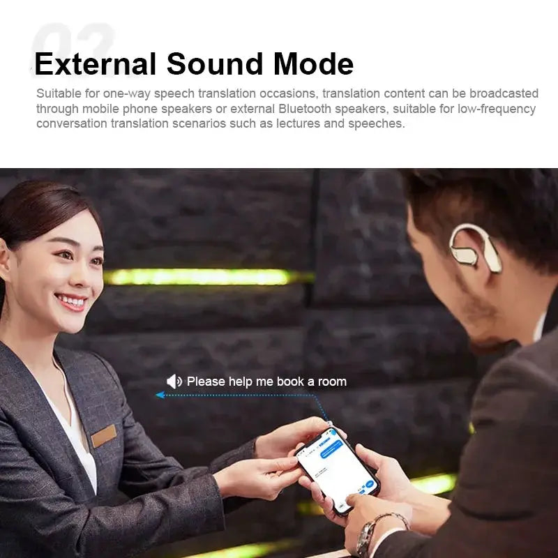 2025 New AI Translation Earbuds OWS Non In Ear Bluetooth 5.4