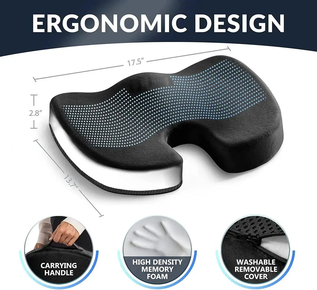 U Shaped Memory Foam Gel Cushion for Pain Relief and Comfort