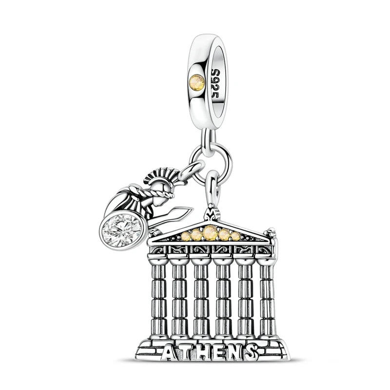 Sterling Silver Charm Bead Eiffel
