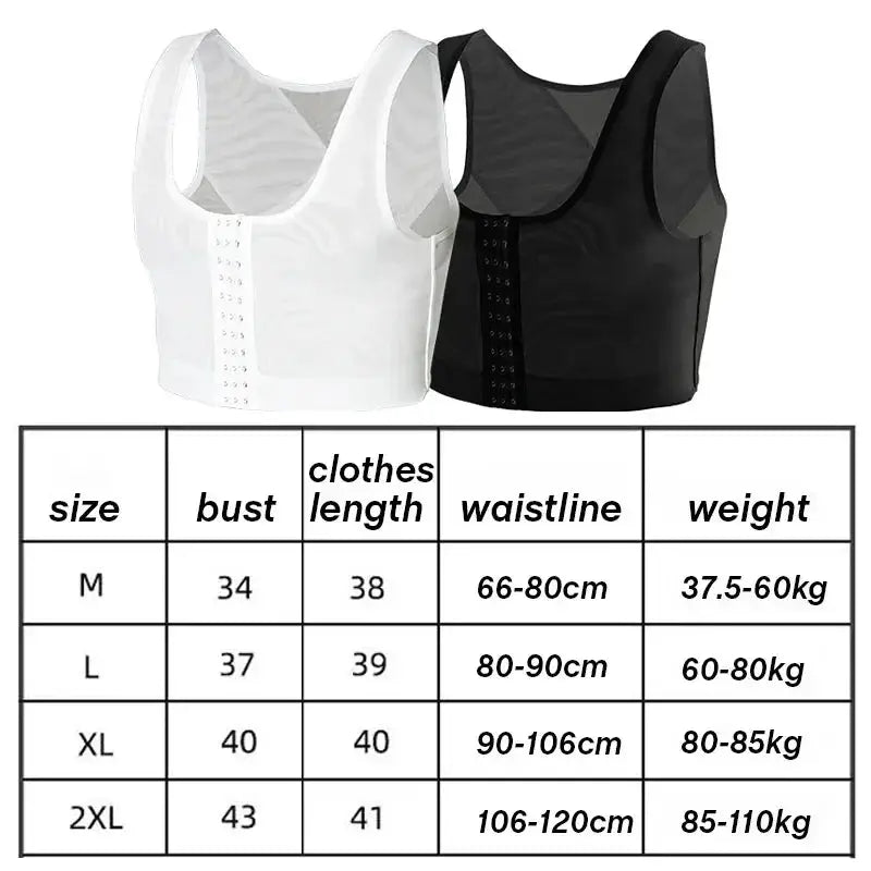 Mens Chest Compression Shaper Vest For Slimming Support