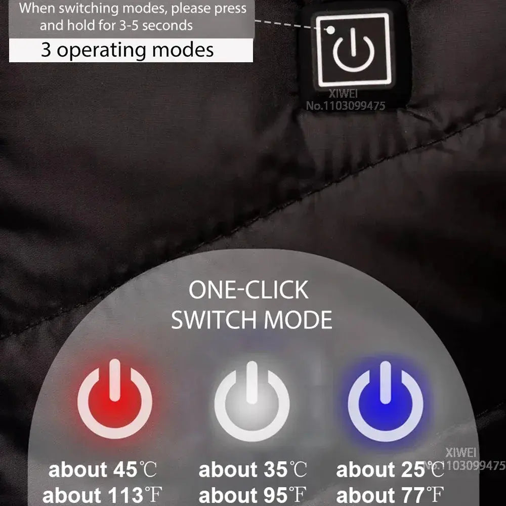21 Areas Heated Jacket USB Electric Coat Men Women