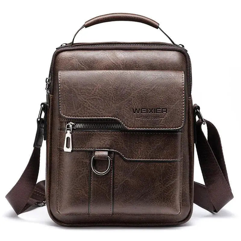 PU Leather Crossbody Bag for Men Business Essential
