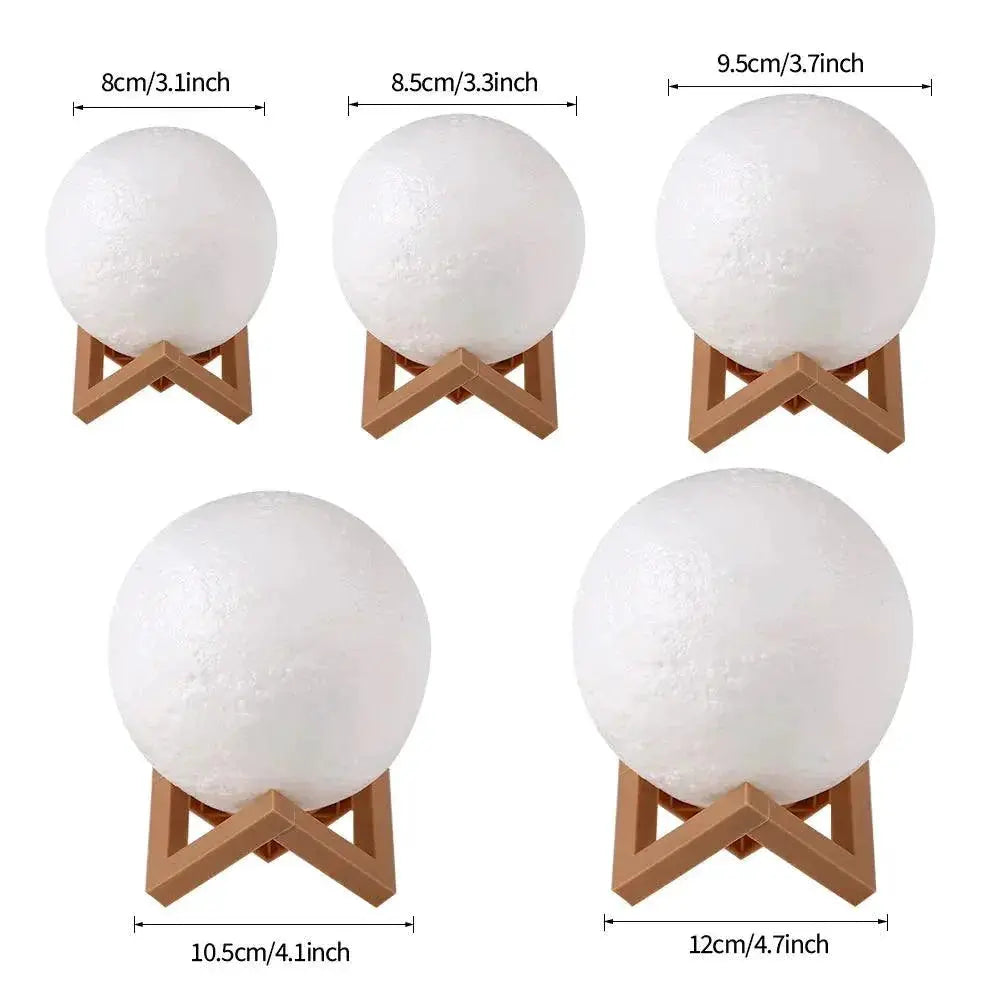Customizable 3D Moon Lamp Night Light for Kids Bedtime