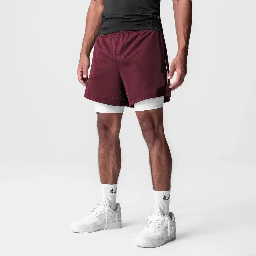 Men's 2-In-1 Camo Quick-Dry Running Shorts For Gym Training