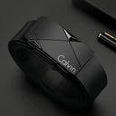 Stylish Men's PU Leather Belt - Fashion Belts for Daily Life, Leisure, Party, Festival, Work, and Business Automatic Buckle