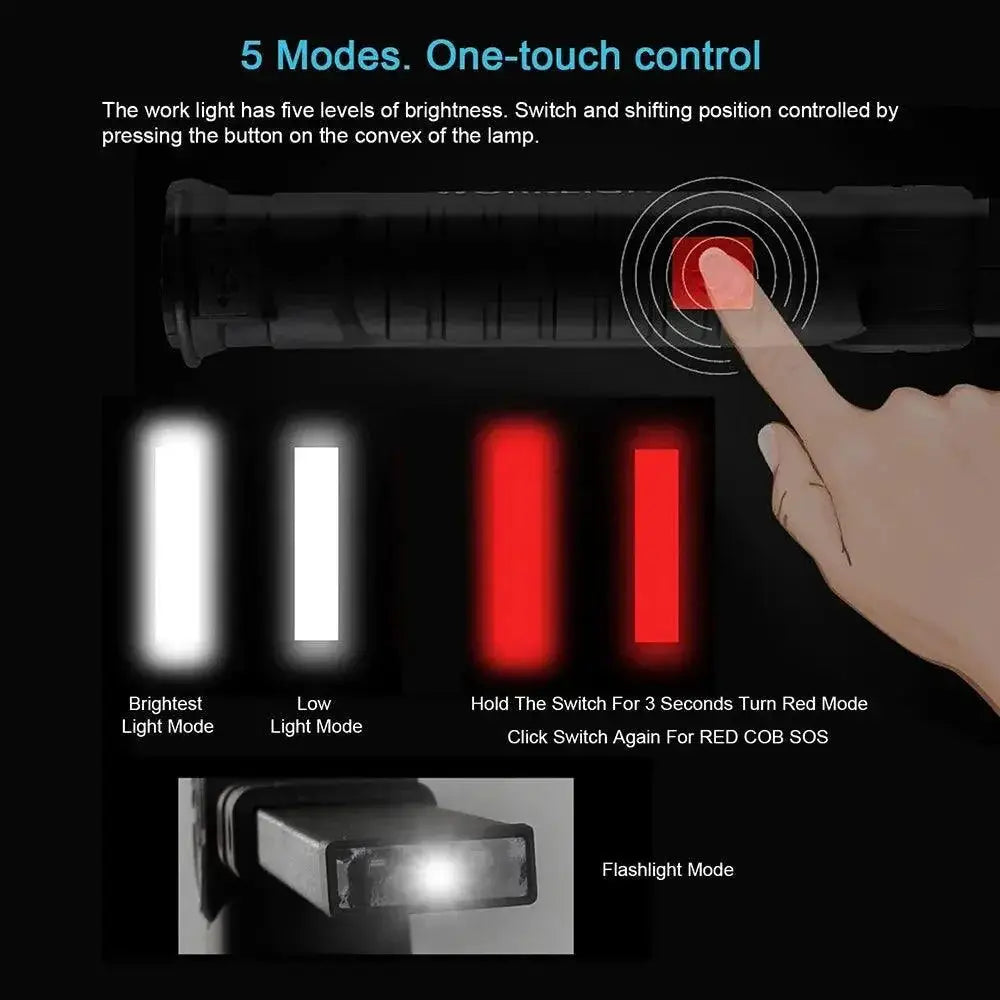 LED Camping Work Light Rechargeable Torch for Night Jobs