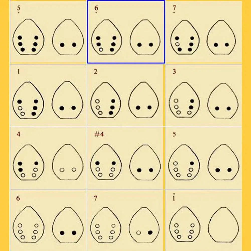 8 Hole Ocarina Clay Xun Traditional Black Flute Gift