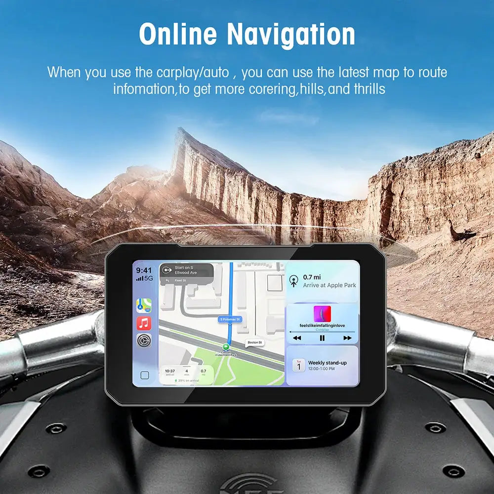 Touch Screen Motorcycle CarPlay Screen Support Wireless CarPlay — product view 1