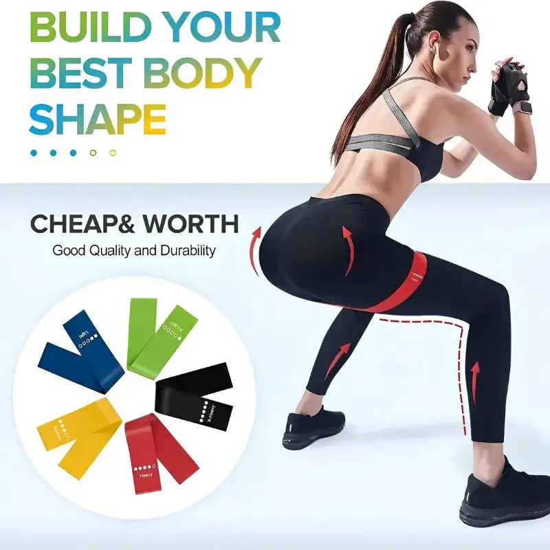 7 Piece TPE Resistance Bands Set For Strength Training