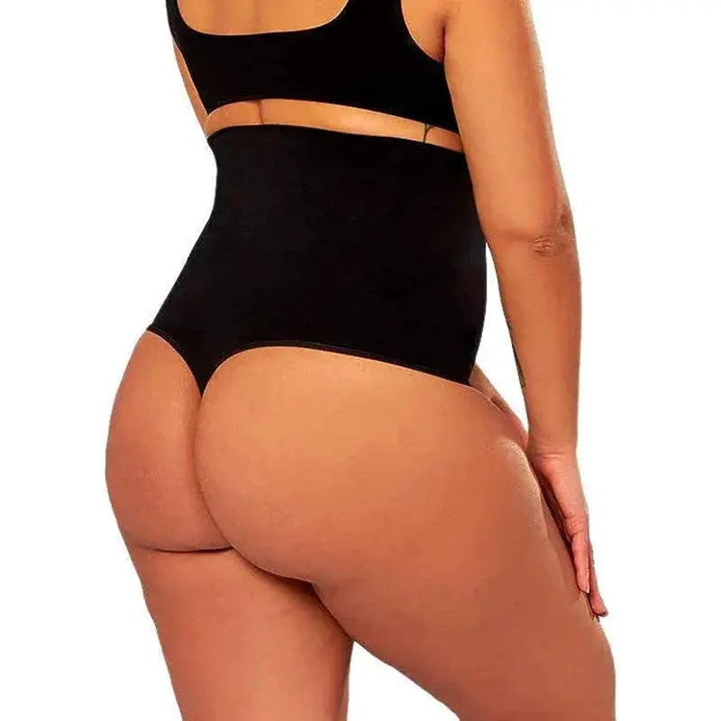 Plus Size High Waisted Tummy Control Thong Shapewear