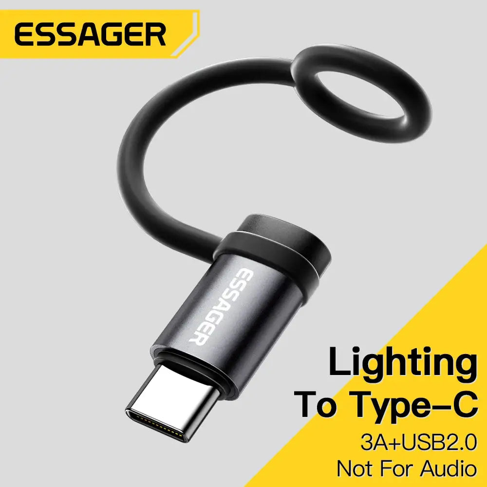 Essager Lighting To USB C Adapter 3A Fast Charging OTG for iPhone 15 XR Pro Type C To Lighting iPhone Connector OTG Converter