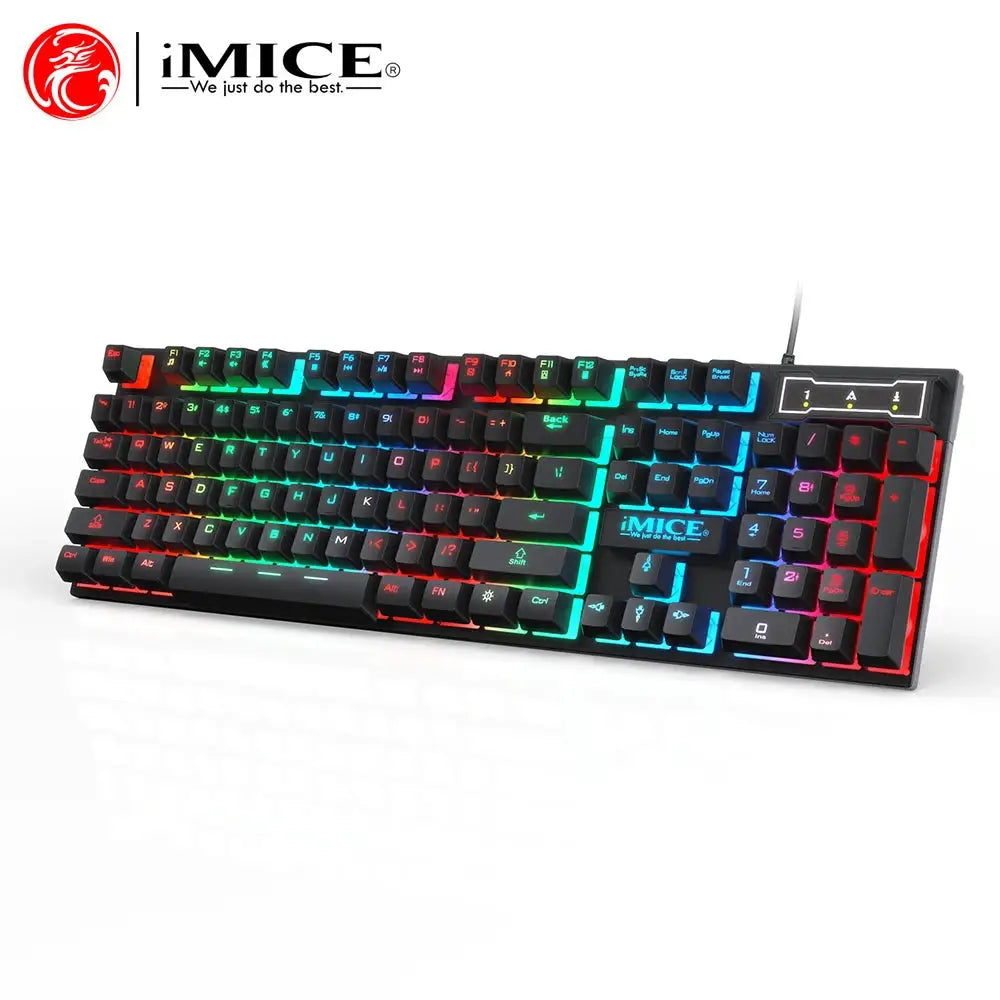 RGB Backlit Wired Ergonomic Design Keyboard Set Waterproof Luminous Gaming Keyboard And Mouse Combo PC Accessories For Gaming