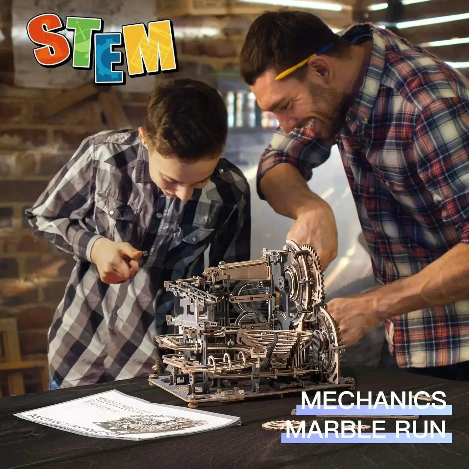 Robotime ROKR Marble Run 3D Wooden Puzzle Kit Educational - OurLum.com