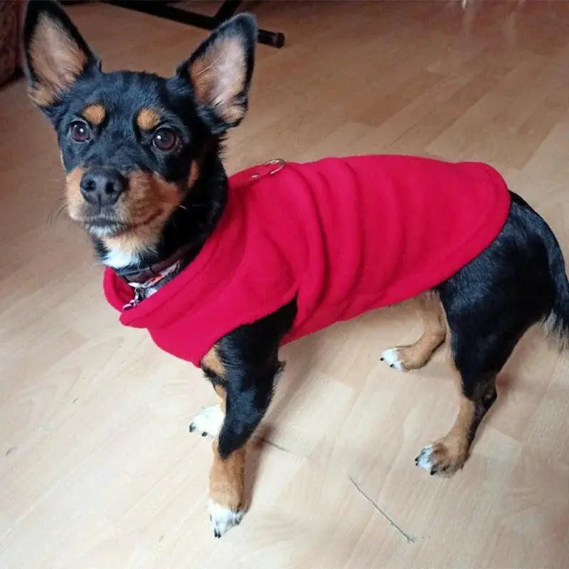 Warm Fleece Dog Jacket Vest Cozy Stylish Pet Clothing
