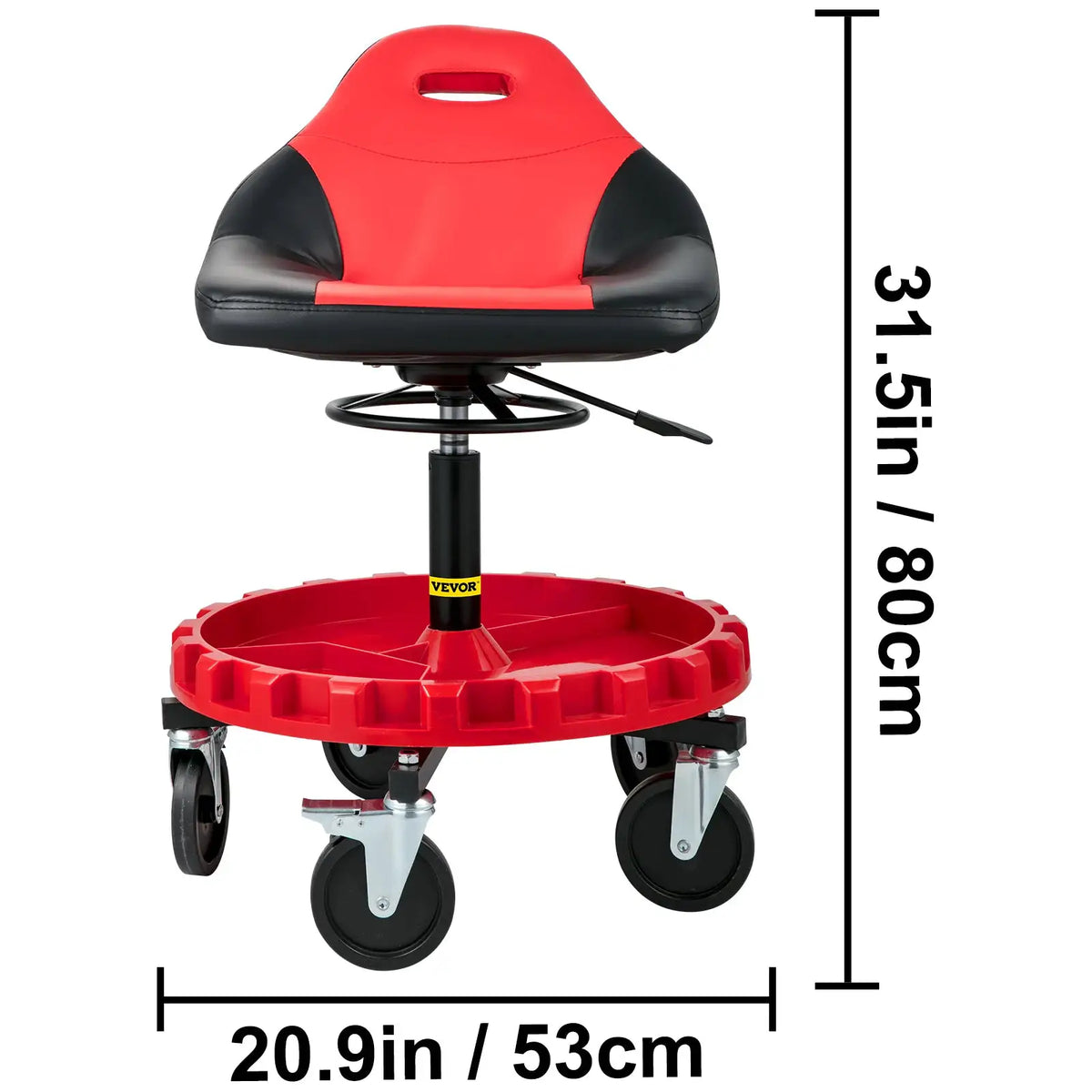 Swivel Rolling Garage Stool Seat — product image 5