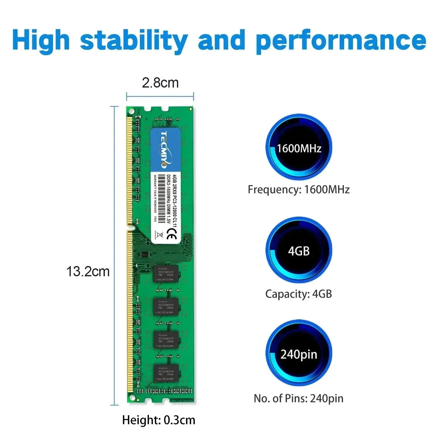 Super Desktop DDR3 RAM Kit High Performance Memory Upgrade