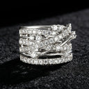 Layered Starry Sky Moissanite Ring