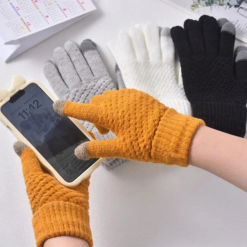 Autumn Winter Fleece Touch Screen Gloves Unisex Warm