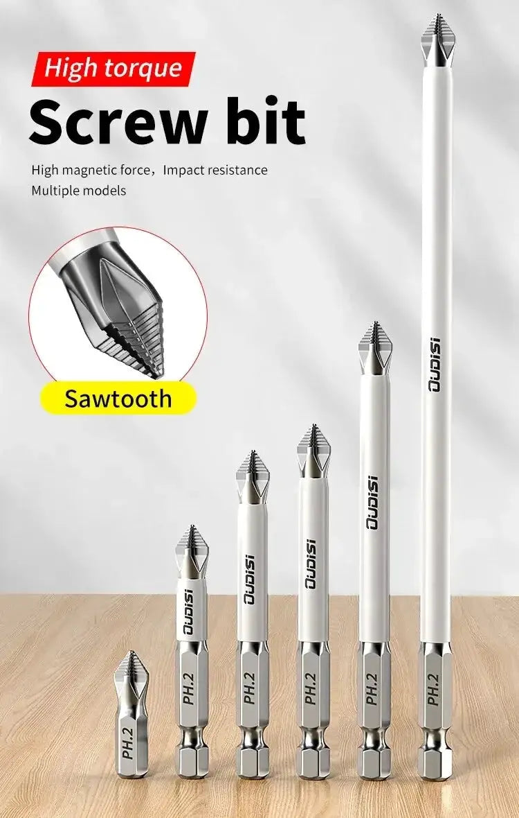 6 Pcs Non Slip Magnetic Cross Head Driver Screw Set